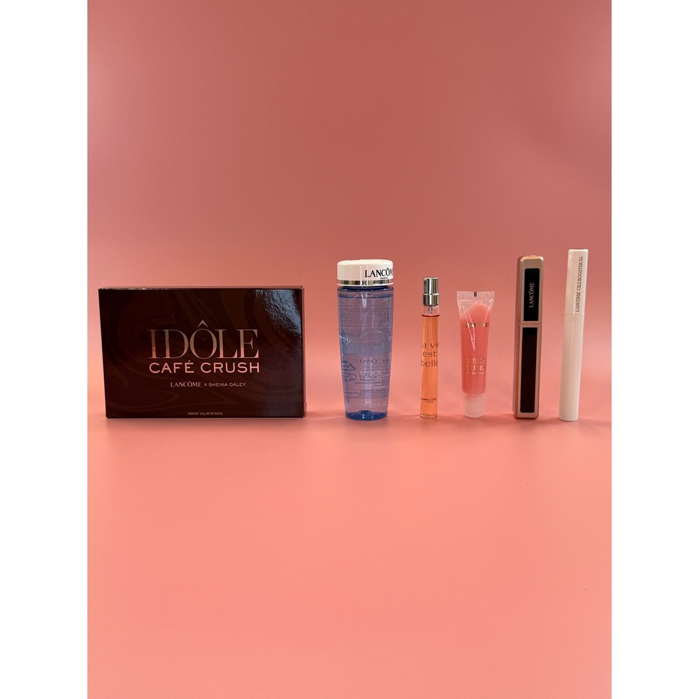 Lancôme Makeup Gift Set – Eyeshadow Mascara Lip Gloss Fragrance & Remover New